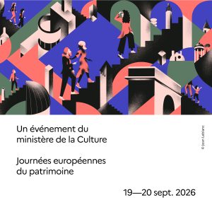 Journées européennes du patrimoine 2026 © Illustration : Jean Leblanc / Ministère de la Culture